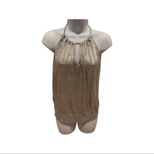 NWT Express Backless Silver Halter Small